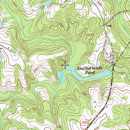 Topographic Map of Weaver Creek, NC