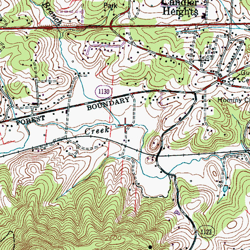 Topographic Map of Webb Branch, NC