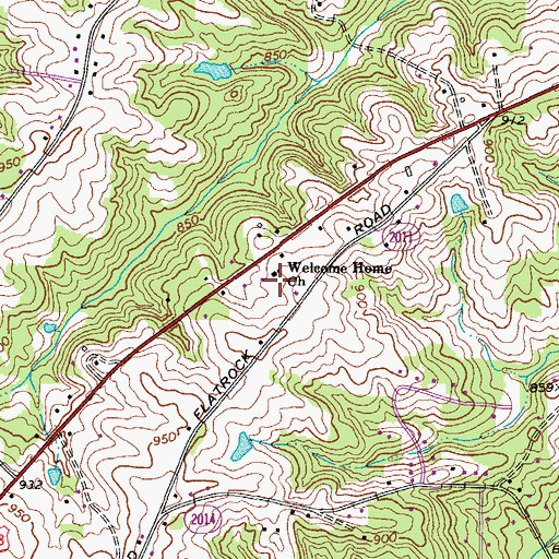 Topographic Map of Welcome Home Church, NC