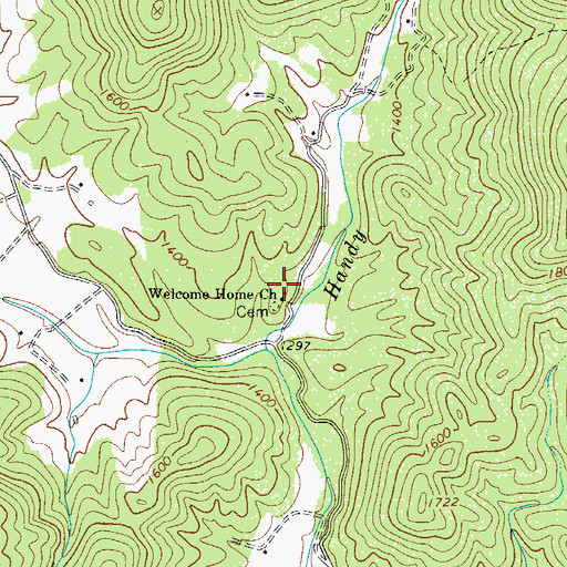 Topographic Map of Welcome Home Church, NC