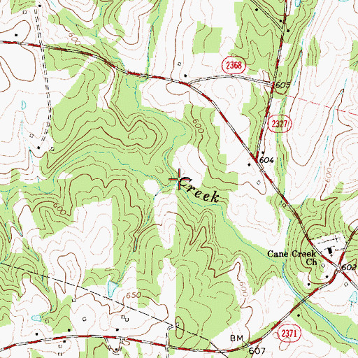 Topographic Map of Wells Creek, NC