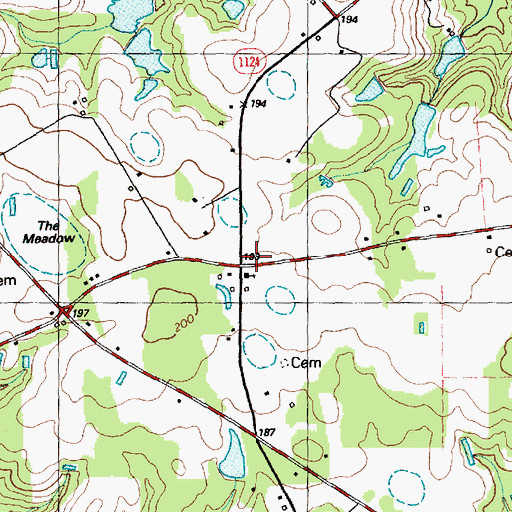 Topographic Map of Wenthworth School, NC