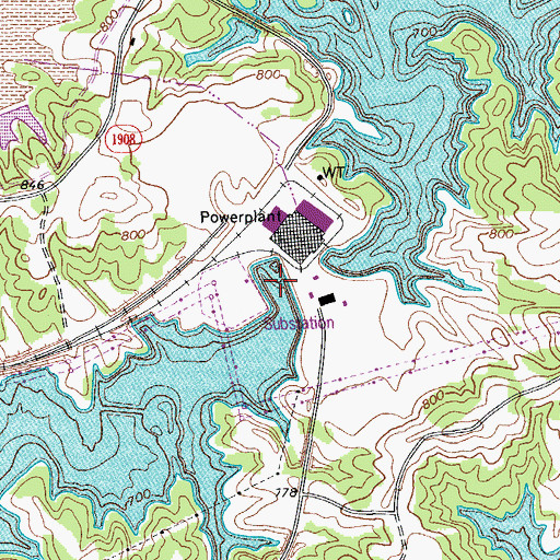 Topographic Map of West Belews Creek, NC