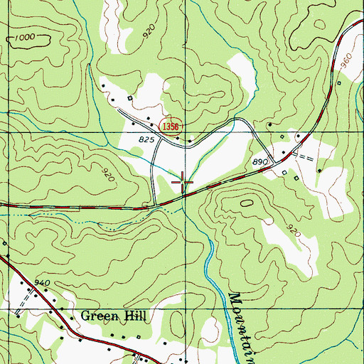 Topographic Map of West Branch Mountain Creek, NC