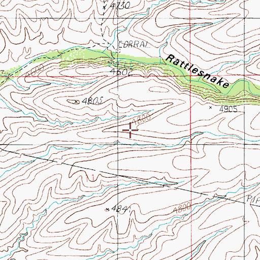 Topographic Map of Rattlesnake Canyon, AZ