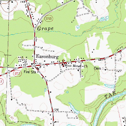 Topographic Map of West Mount Church, NC