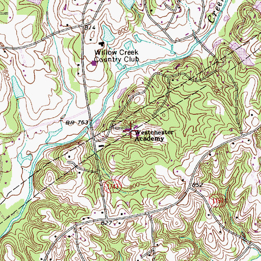 Topographic Map of Westchester Academy, NC