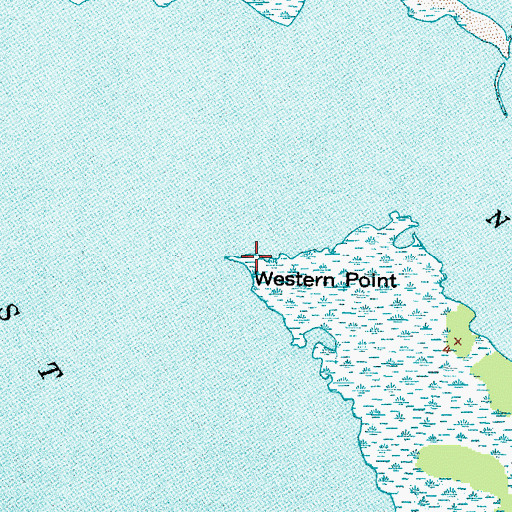 Topographic Map of Western Point, NC
