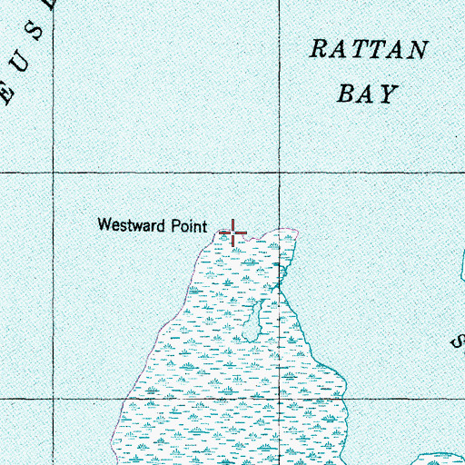 Topographic Map of Westward Point, NC