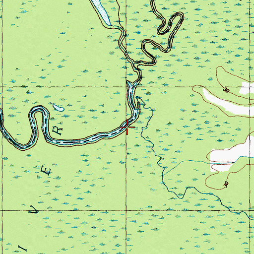 Topographic Map of Wet Ash Swamp, NC