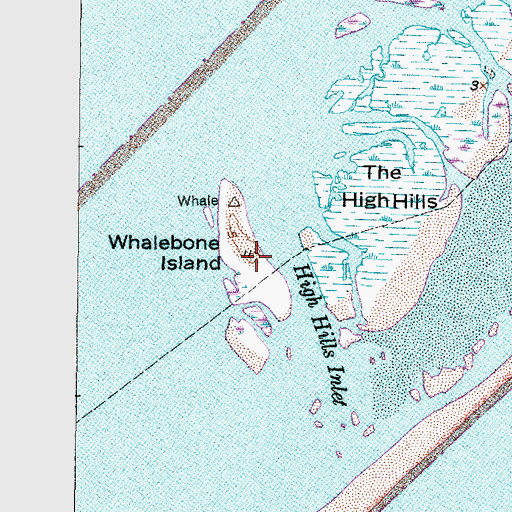 Topographic Map of Whalebone Island, NC