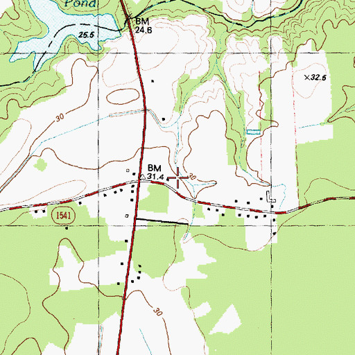 Topographic Map of Wheat Swamp School, NC