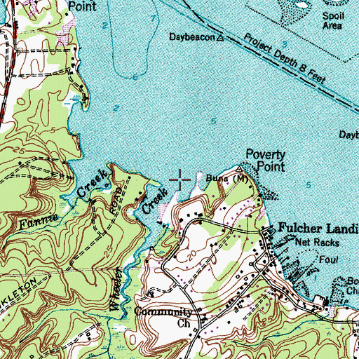 Topographic Map of Wheeler Creek, NC