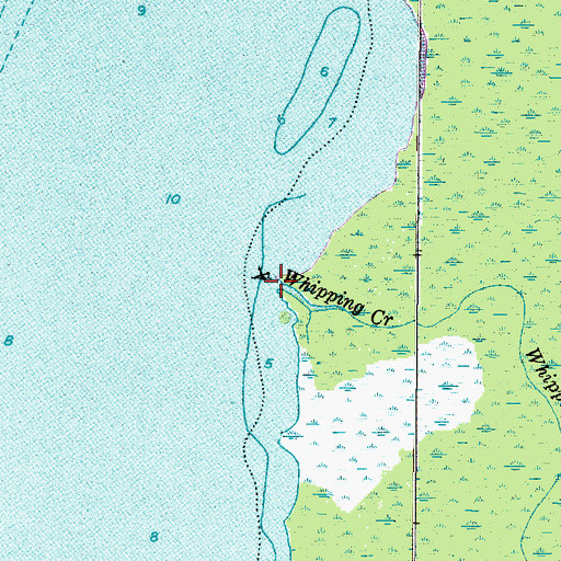 Topographic Map of Whipping Creek, NC