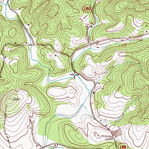Topographic Map of White Creek, NC