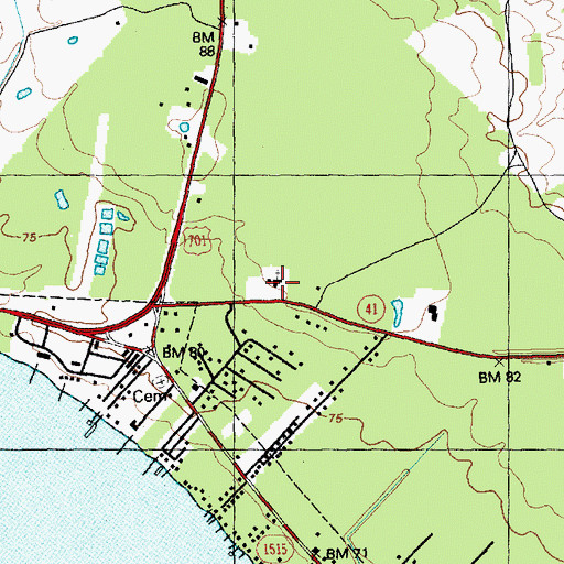 Topographic Map of White Lake Church, NC