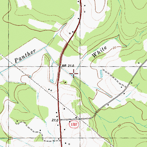 Topographic Map of White Oak Branch, NC