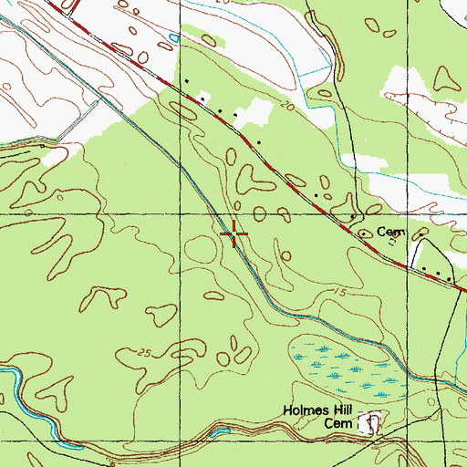Topographic Map of White Oak Canal, NC