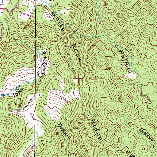 Topographic Map of White Rock Ridge, NC