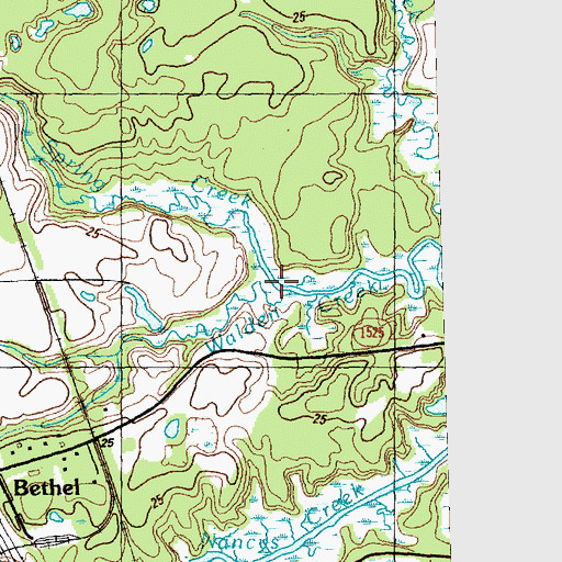 Topographic Map of White Spring Creek, NC