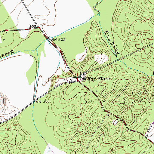 Topographic Map of White Store, NC