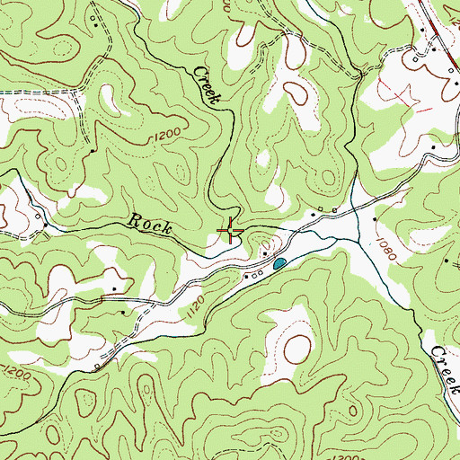 Topographic Map of Whitener Creek, NC