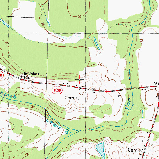Topographic Map of Whiteoaks School, NC