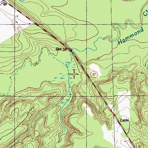 Topographic Map of Whites Creek, NC