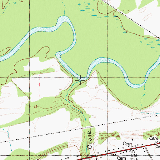 Topographic Map of Whitleys Creek, NC