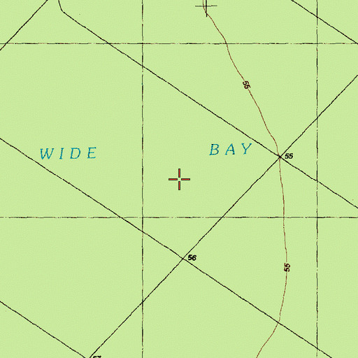 Topographic Map of Wide Bay, NC