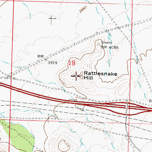 Topographic Map of Rattlesnake Hill, AZ