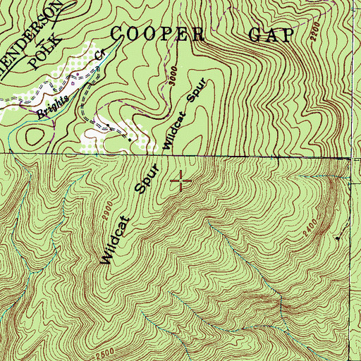 Topographic Map of Wildcat Spur, NC
