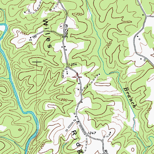 Topographic Map of Wiles Ridge, NC