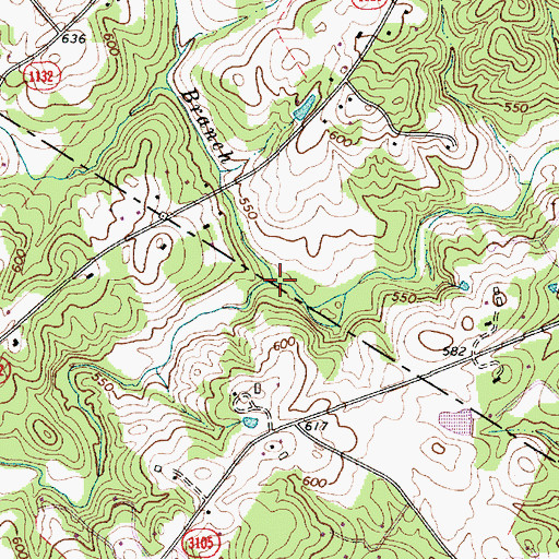 Topographic Map of Wiley Branch, NC
