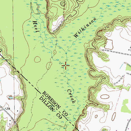 Topographic Map of Wilkinson Creek, NC