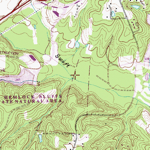 Topographic Map of Williams Creek, NC