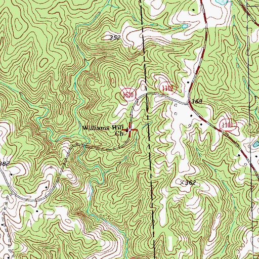 Topographic Map of Williams Hill Church, NC