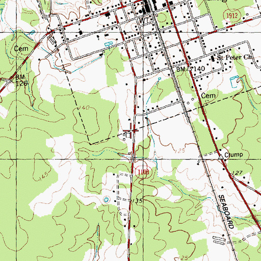 Topographic Map of Williams School, NC