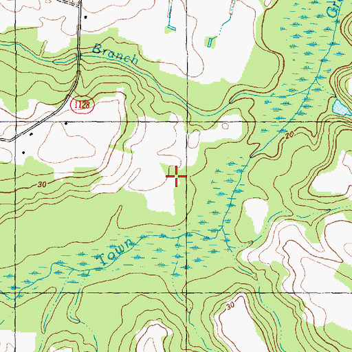 Topographic Map of Williamson Branch, NC