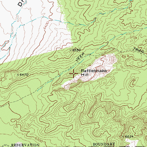 Topographic Map of Rattlesnake Hill, AZ