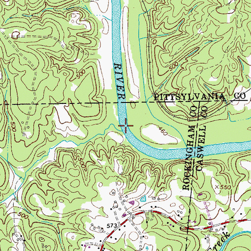 Topographic Map of Williamson Creek, NC