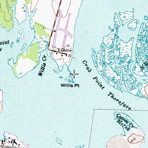 Topographic Map of Willis Point, NC