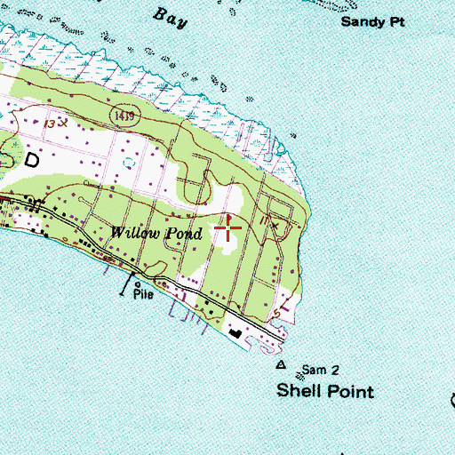 Topographic Map of Willow Pond, NC