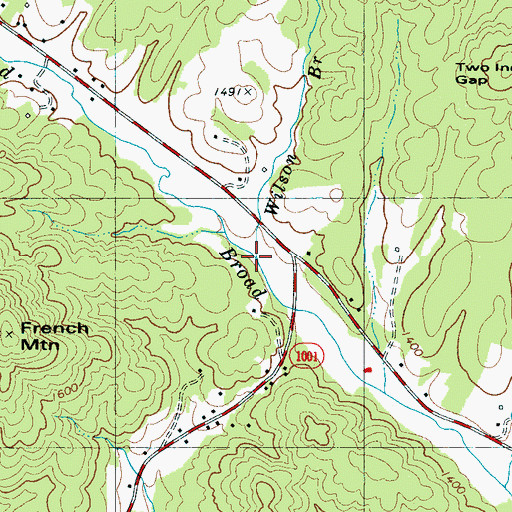Topographic Map of Wilson Branch, NC