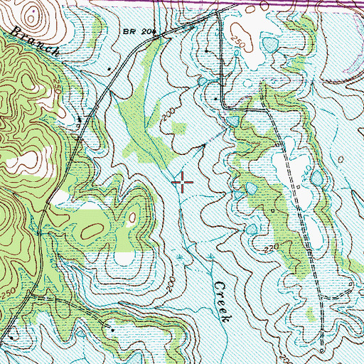 Topographic Map of Windfall Branch, NC