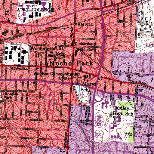 Topographic Map of Windsor Community Center, NC