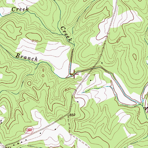 Topographic Map of Wingate Creek, NC