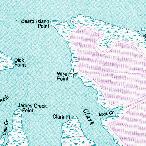 Topographic Map of Wire Point, NC