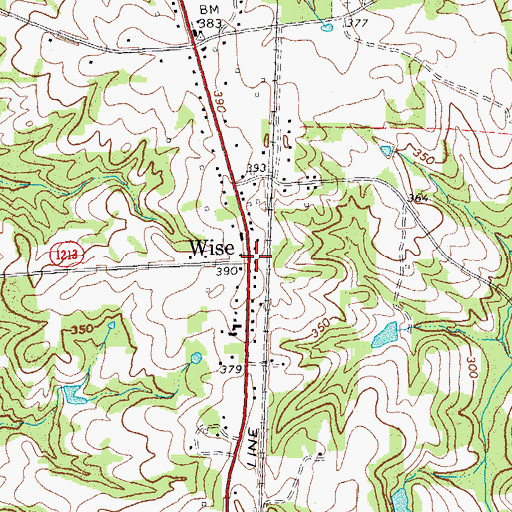 Topographic Map of Wise, NC
