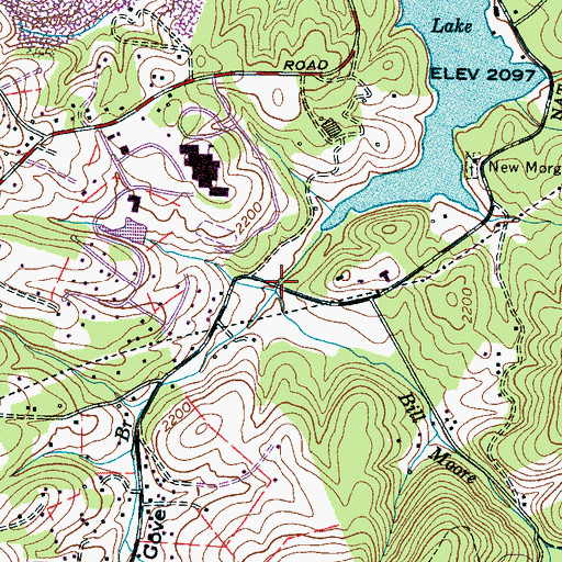 Topographic Map of Wise Branch, NC